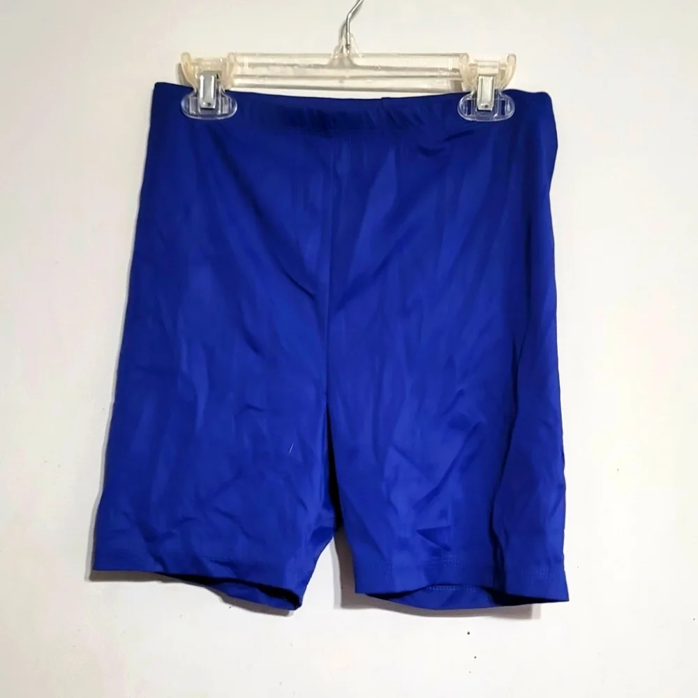 GK Elite Blue Bike Shorts Youth Size Large Excellent Condition Gymnastics Dance